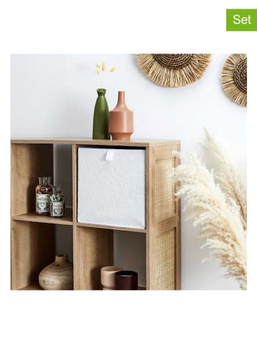 The Home Deco Kids 2er-Set: Aufbewahrungskiste in Beige - (B)30 x (H)30 x (T)30 cm