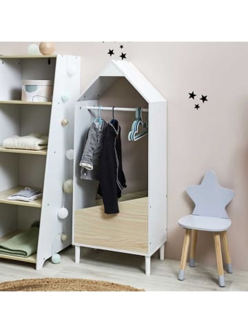 The Home Deco Kids Kindergarderobe in Weiß/ Eiche - (B)48 x (H)116 x (T)30 cm