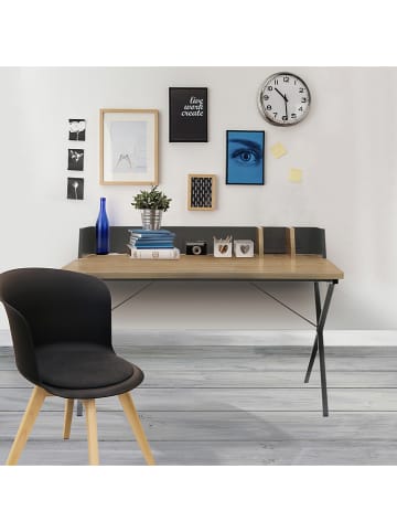 The Home Deco Kids Bureau naturel/grijs - (B)90 x (H)84 x (D)50 cm