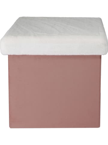 The Home Deco Kids Kruk met opbergruimte lichtroze - (B)38 x (H)38 x (D)38 cm