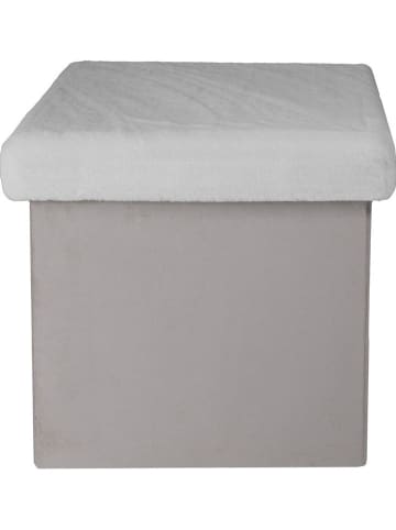 The Home Deco Kids Kruk met opbergruimte grijs - (B)38 x (H)38 x (D)38 cm