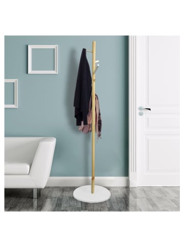THE HOME DECO FACTORY Garderobe "Fiona" in Natur / Weiß - (H)130 x Ø 40 cm