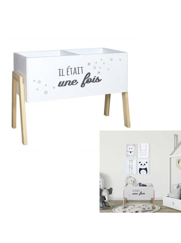 The Home Deco Kids Spielzeugregal in Weiß/ Beige - (B)60 x (H)45 x (T)30 cm