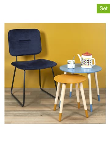 The Home Deco Kids Stoliki (2 szt.) w kolorze pomarańczowym i błękitnym