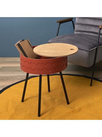 The Home Deco Kids Beistelltisch "Eugenie" in Rot - (H)45 cm - Ø 38 cm