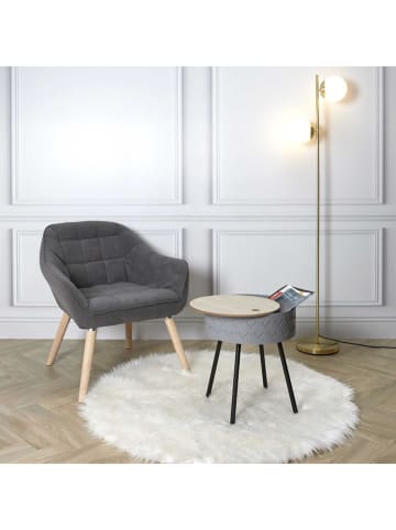 THE HOME DECO FACTORY Bijzettafel grijs - (H)45 x Ø 38 cm