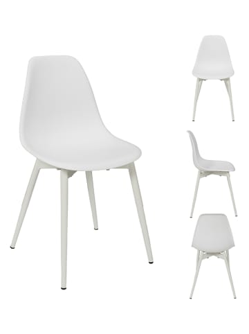 The Home Deco Kids Krzesło dziecięce w kolorze białym - 35,7 x 58 x 31 cm