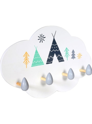The Home Deco Kids Wandkapstok wit/meerkleurig - (B)34 x (H)22 x (D)5,5 cm