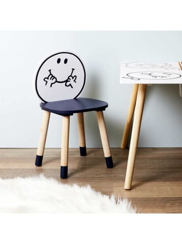 The Home Deco Kids Krzesło dziecięce "Monsieur Heureux" w kolorze niebieskim - 28 x 52 x 28 cm