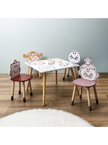 The Home Deco Kids Speeltafel "Monsieur et Madame" wit - (B)60 x (H)44 x (D)60 cm
