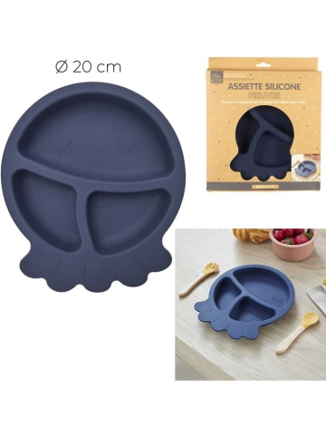 The Home Deco Kids Talerz w kolorze granatowym dla dzieci - Ø 20 cm