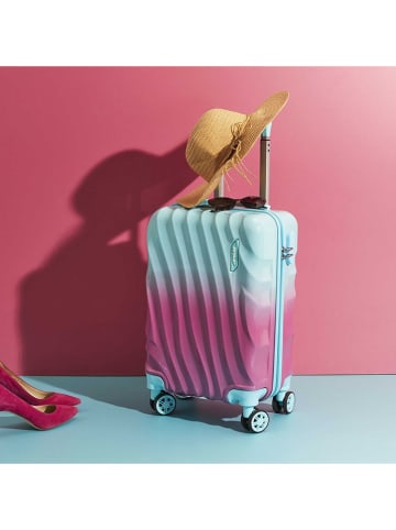 The Home Deco Kids Hardcase-trolley lichtroze/lichtblauw - (B)23 x (H)55 x (D)10