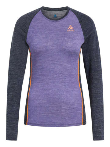 Odlo Funktionsunterhemd "Natural Performance Pw 150" in Anthrazit/ Lila