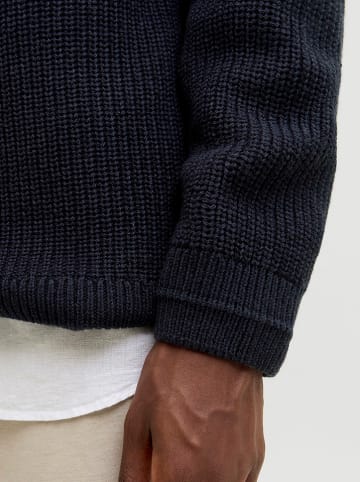 Jack & Jones Sweter "Kaito" w kolorze granatowym