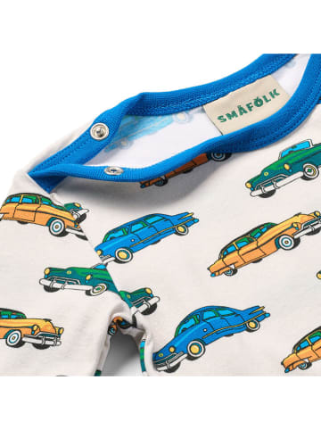 Småfolk Romper wit/blauw