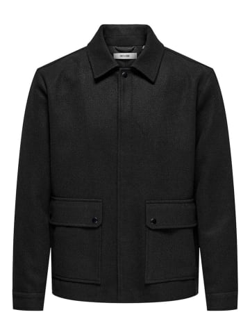 ONLY & SONS Kurtka koszulowa "Ponnor" w kolorze czarnym