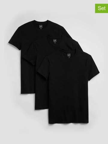 GAP 3er-Set: Shirts in Schwarz