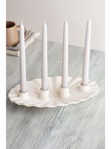 Lucky Bees 5tlg. Set: Stabkerzen & Kerzenhalter in Weiß
