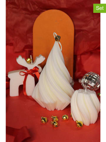 Lucky Bees 3er-Set: Duftkerzen in Weiß