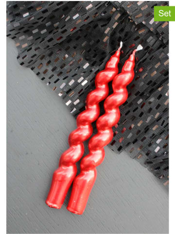 Lucky Bees Świece (2 szt.) w kolorze czerwonym - 2x 50 g