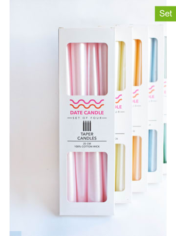 Lucky Bees 4er-Set: Stabkerzen in Rosa - 4x 65 g