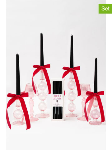 Lucky Bees Świece (4 szt.) w kolorze czarnym - 4x 65 g