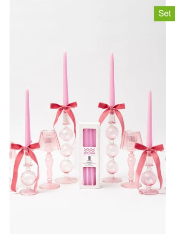 Lucky Bees 4er-Set: Stabkerzen in Rosa - 4x 60 g