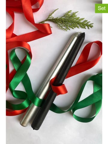 Lucky Bees Świece (2 szt.) w kolorze srebrnym i czarnym - 2x 60 g