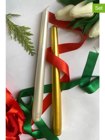 Lucky Bees Świece (2 szt.) w kolorze srebrnym i złotym - 2x 60 g