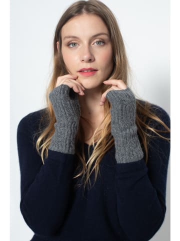 Perfect Cashmere Kaszmirowe mitenki "Jelo" w kolorze szarym