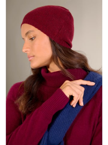 Perfect Cashmere Kasjmieren muts "Laoise" bordeaux