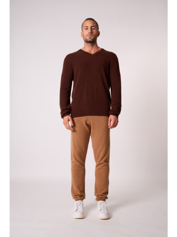 Perfect Cashmere Kaszmirowy sweter "Alexander" w kolorze brązowym