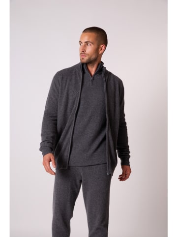 Perfect Cashmere Kasjmieren vest "Cody" antraciet