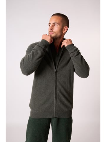 Perfect Cashmere Kasjmieren vest "Cody" kaki