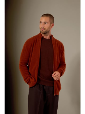 Perfect Cashmere Kasjmieren vest "Cody" roestrood