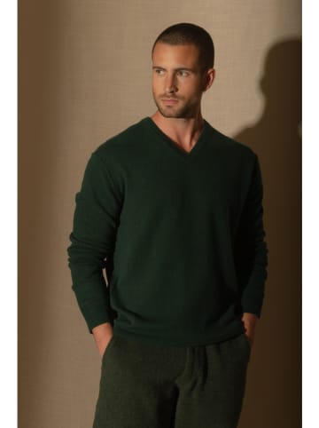 Perfect Cashmere Kasjmieren trui "Lorenzo" donkergroen