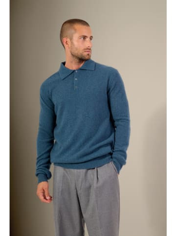 Perfect Cashmere Kaschmir-Poloshirt "Spencer" in Petrol