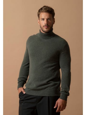 Perfect Cashmere Kaszmirowy golf "Trevor" w kolorze ciemnozielonym
