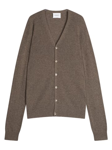 Perfect Cashmere Kasjmieren vest "Errol" taupe
