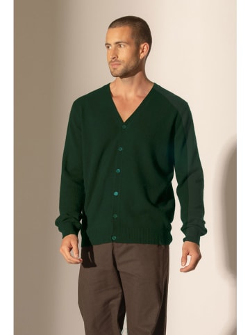 Perfect Cashmere Kasjmieren vest "Errol" donkergroen
