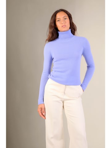 Perfect Cashmere Kaschmir-Rollkragenpullover "Bise" in Hellblau