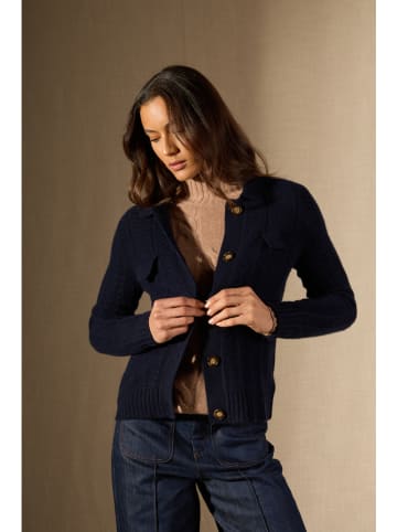 Perfect Cashmere Kaszmirowy kardigan "Friume" w kolorze granatowym