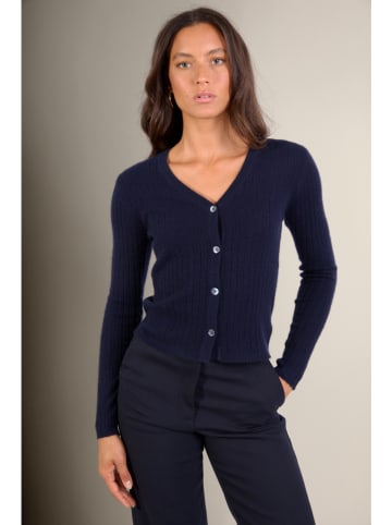 Perfect Cashmere Kaszmirowy kardigan "Livia" w kolorze granatowym