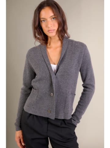 Perfect Cashmere Kaszmirowy kardigan "Mila" w kolorze antracytowym