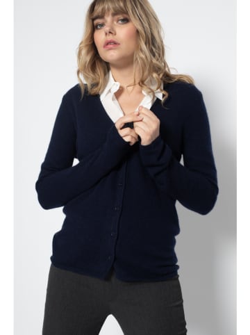 Perfect Cashmere Kaszmirowy kardigan "Paige" w kolorze granatowym