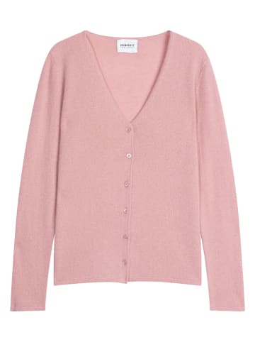 Perfect Cashmere Kaszmirowy kardigan "Paige" w kolorze jasnoróżowym