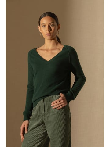 Perfect Cashmere Kasjmieren trui "Penelope" donkergroen