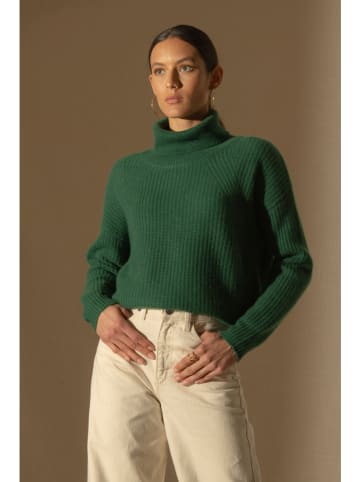 Perfect Cashmere Kaschmir-Rollkragenpullover "Senge" in Grün