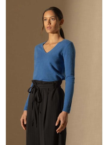 Perfect Cashmere Kaschmir-Pullover "Shannon" in Blau