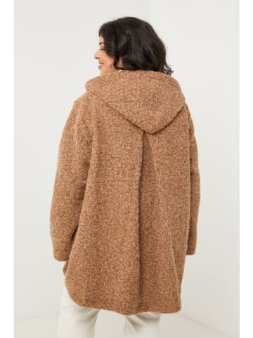 Curvy Lady Übergangsjacke in Hellbraun